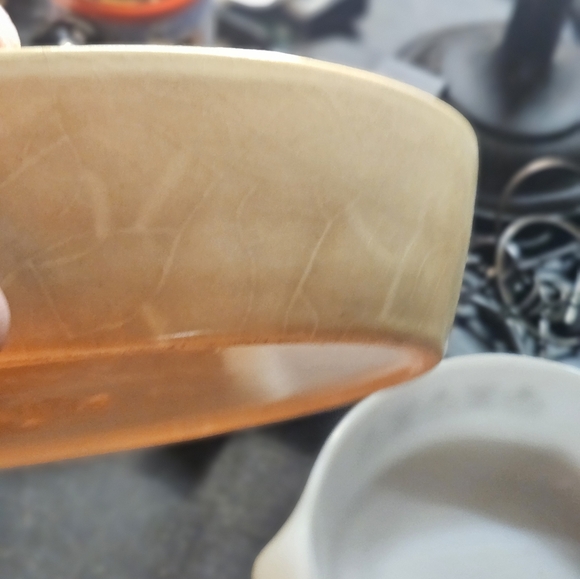 Vintage Tan Ceramic Dish - Picture 5 of 14